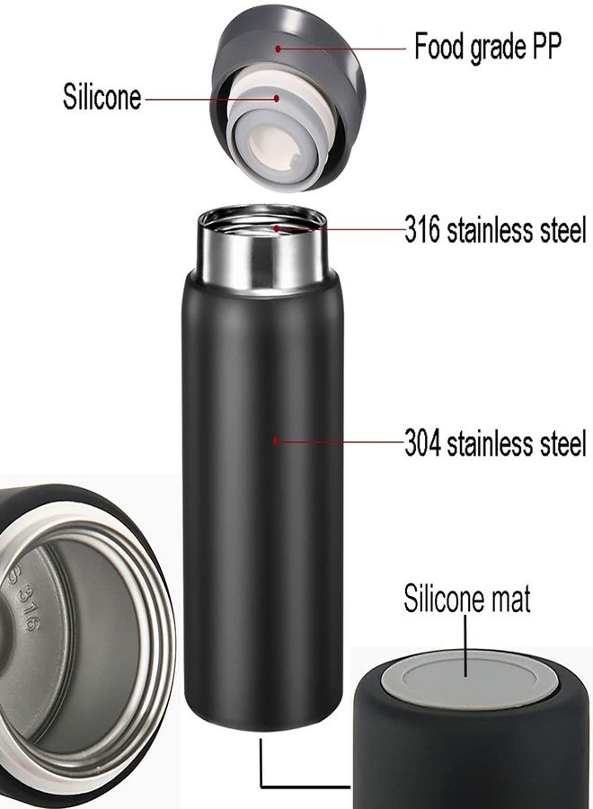 Dadamong 2-Pack Mini Pocket Tumbler Bottle 6 Ounce, Stainless Steel Small Portable Vacuum Insulated Travel Mug with Leak Proof Lid, Tea Water Cream Coffee Cup for Camping Travel Workout Walk - Image 3
